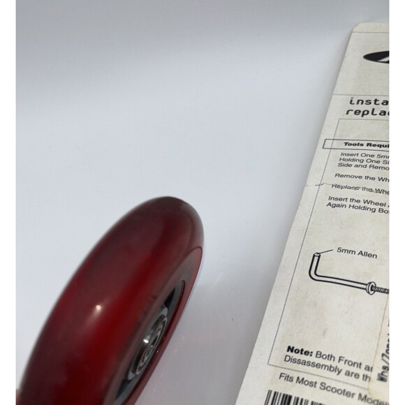 Huffy Micro Scooter Replacement Bearing Wheels Set-99911 ABEC 5 Red Flaw 2000 - Picture 4 of 10